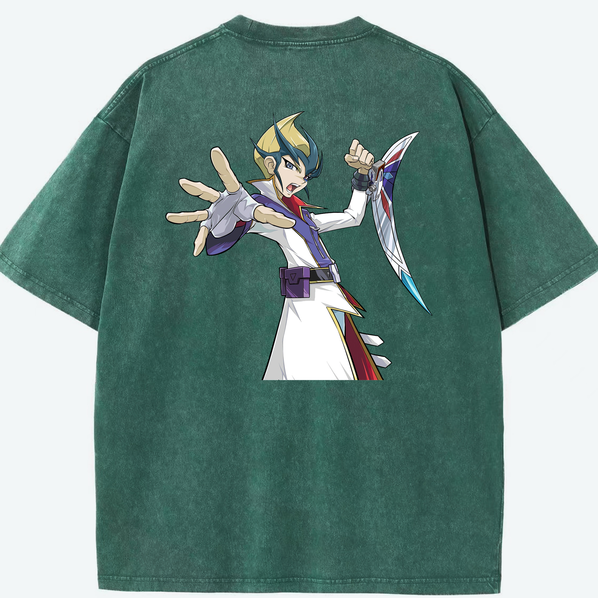 （画像用） 遊☆戯☆王 Yu-Gi-Oh! 綿100% ヴィンテージ風 半袖Tシャツ（背面プリント）